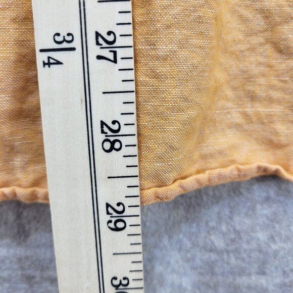 Express Men's‎ Button-Up Shirt L Orange Linen & Cotton Blend Summer Casual - Picture 7 of 9